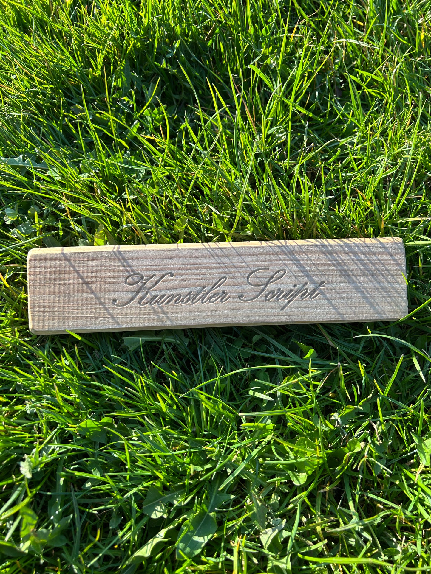 Gravur für Holzlatten